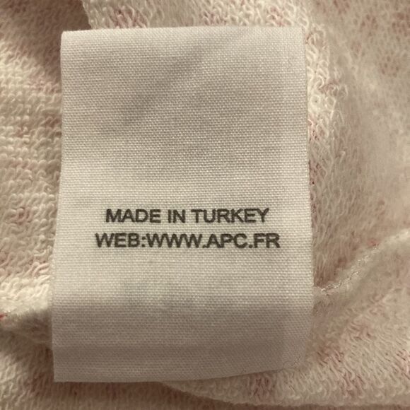 A.P.C. Red and White Coffee Bean 3/4 Sleeve Crewneck Pullover - Picture 7 of 11